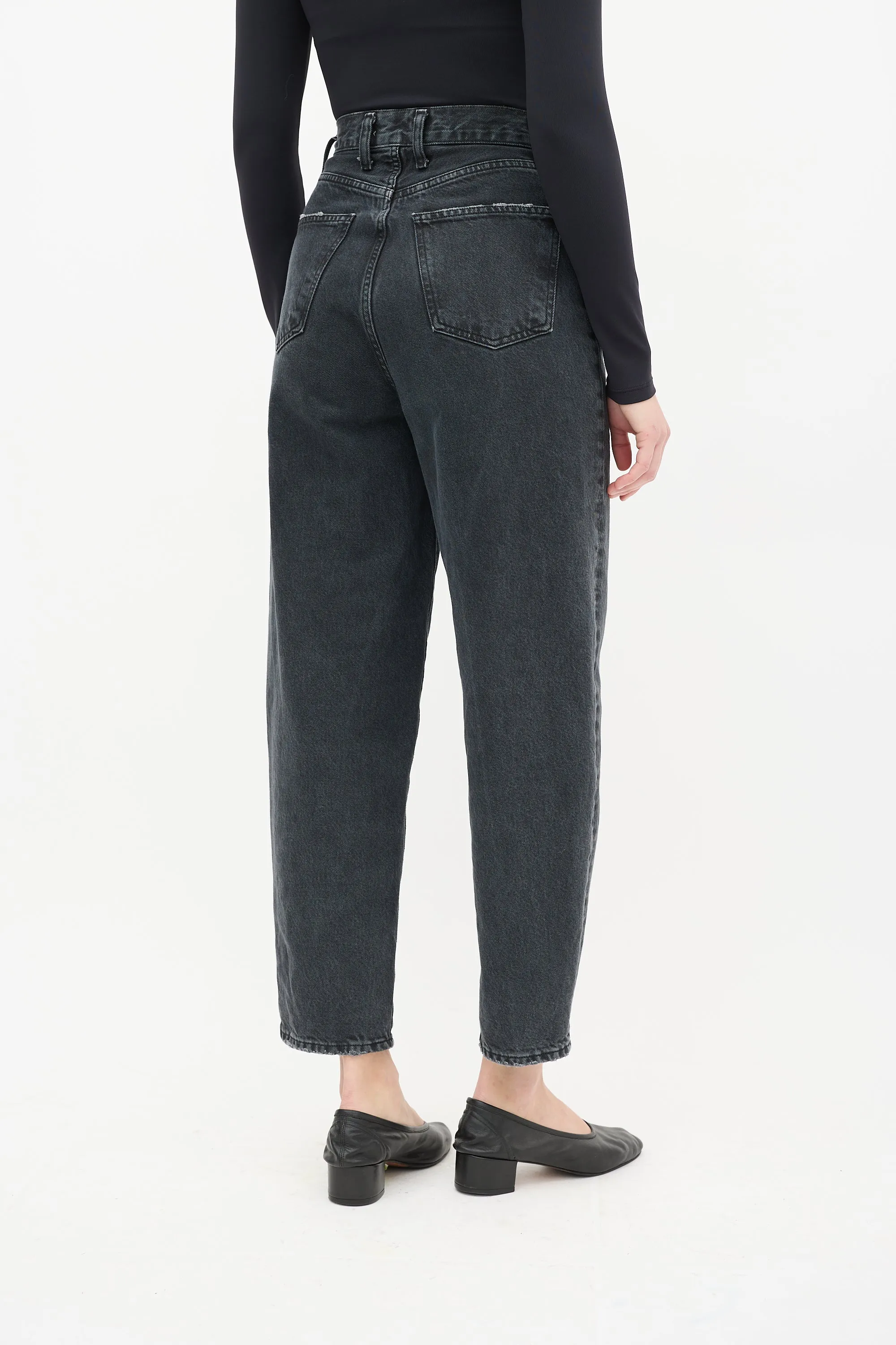 Black High Waist Balloon Jeans