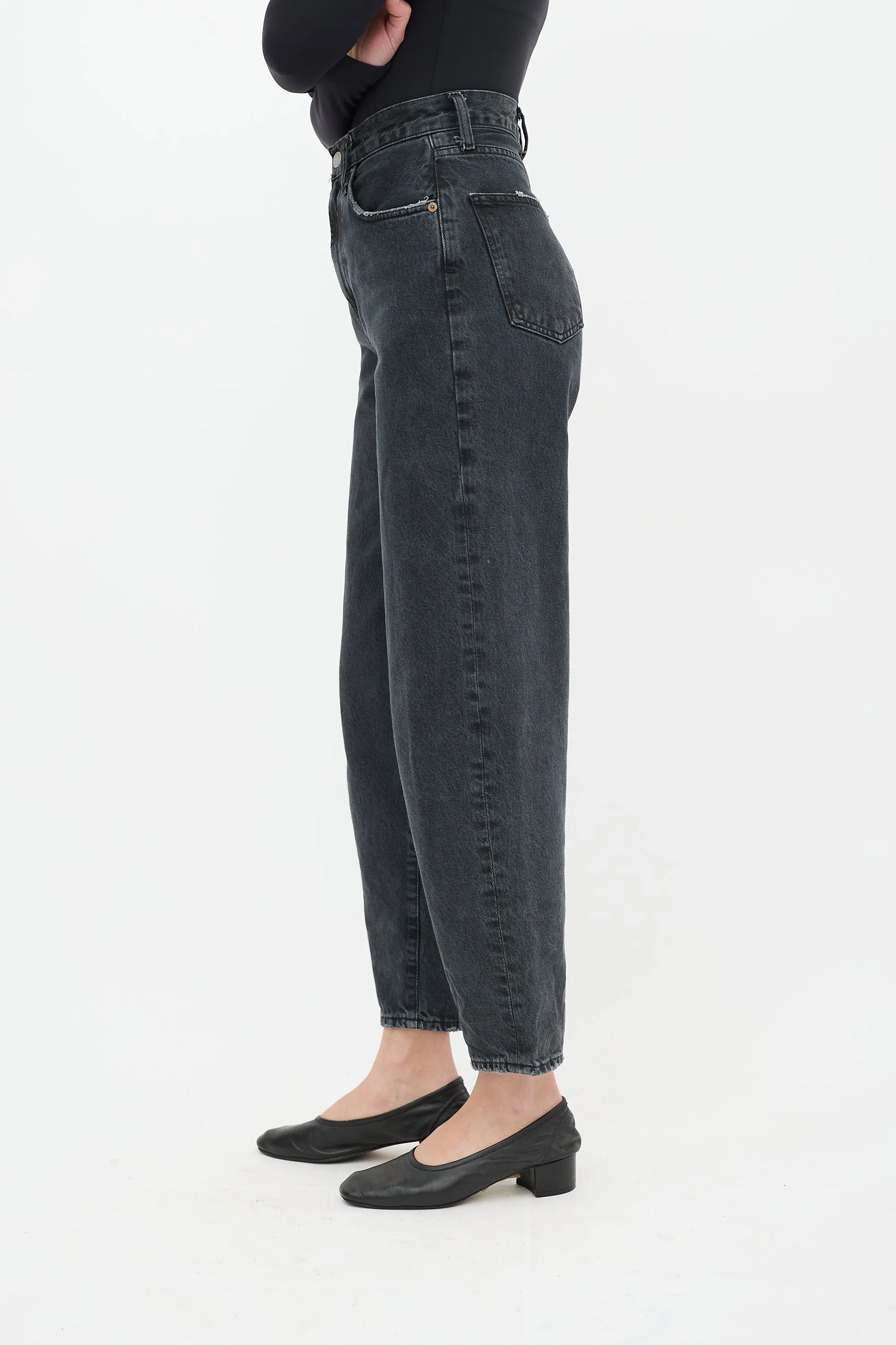 Black High Waist Balloon Jeans
