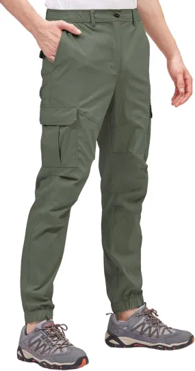 BLUE CHILL Mens Cargo Joggers – Slim Fit, Stretch Comfort, Water-Resistant, 7 Pockets, Lightweight for Hiking & Travel