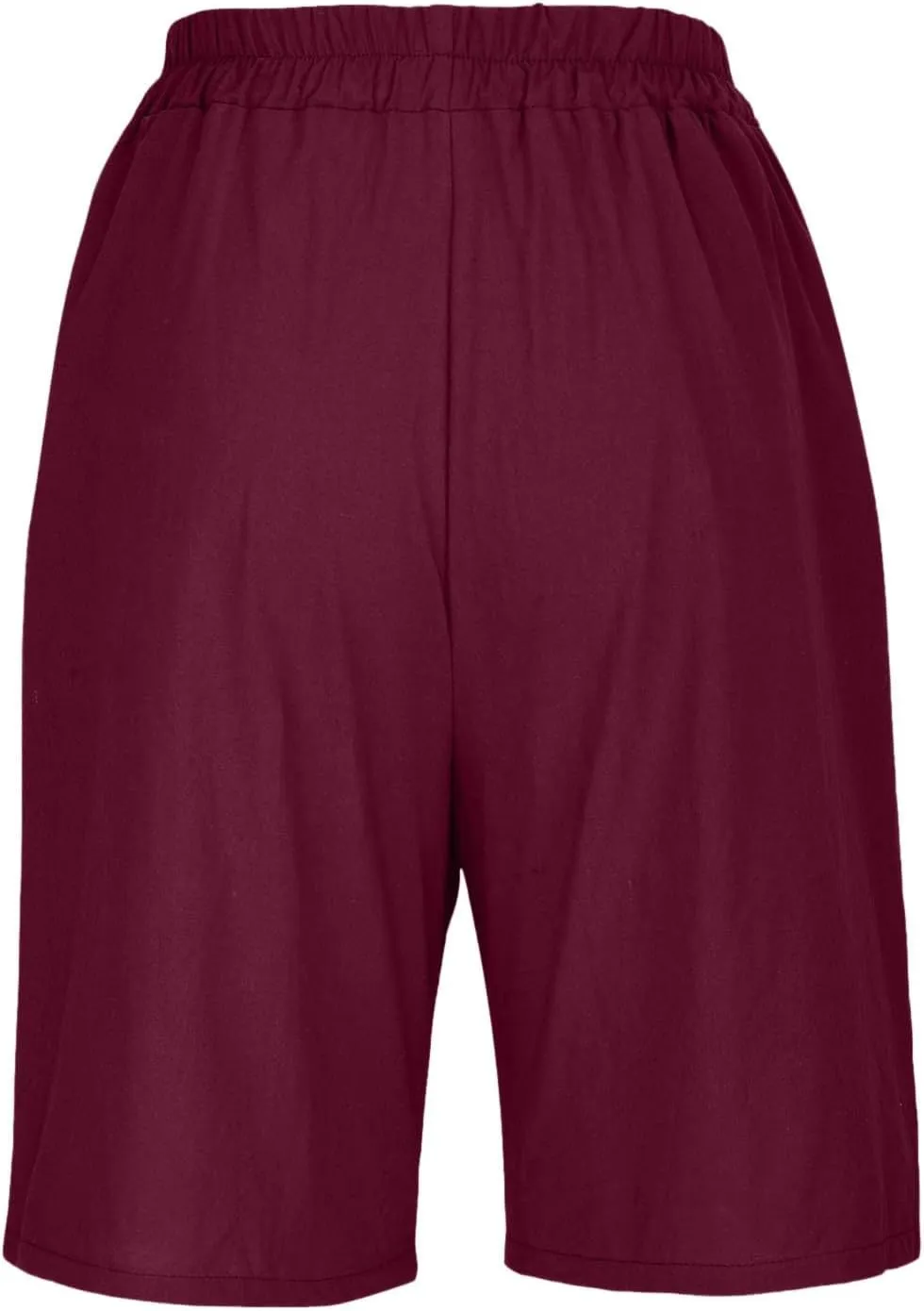 Capri Pants for Women Summer Cotton Linen Capris Wide Leg Cropped Trouser Drawstring Elastic High Waist Pants