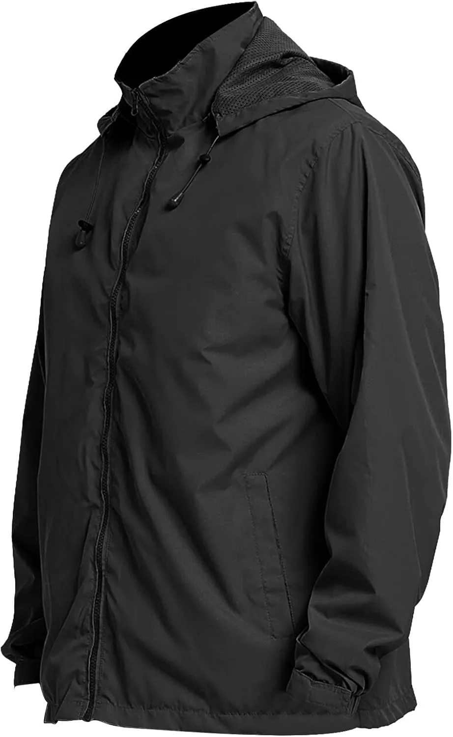 Casual Jacket for Men Lightweight Softshell Jacket Windbreak Waterproof Raincoat Travel Hiking Coat with Removable Hood