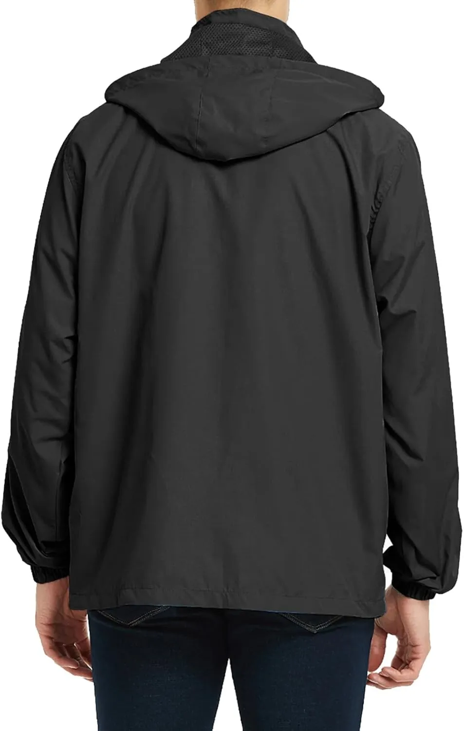 Casual Jacket for Men Lightweight Softshell Jacket Windbreak Waterproof Raincoat Travel Hiking Coat with Removable Hood