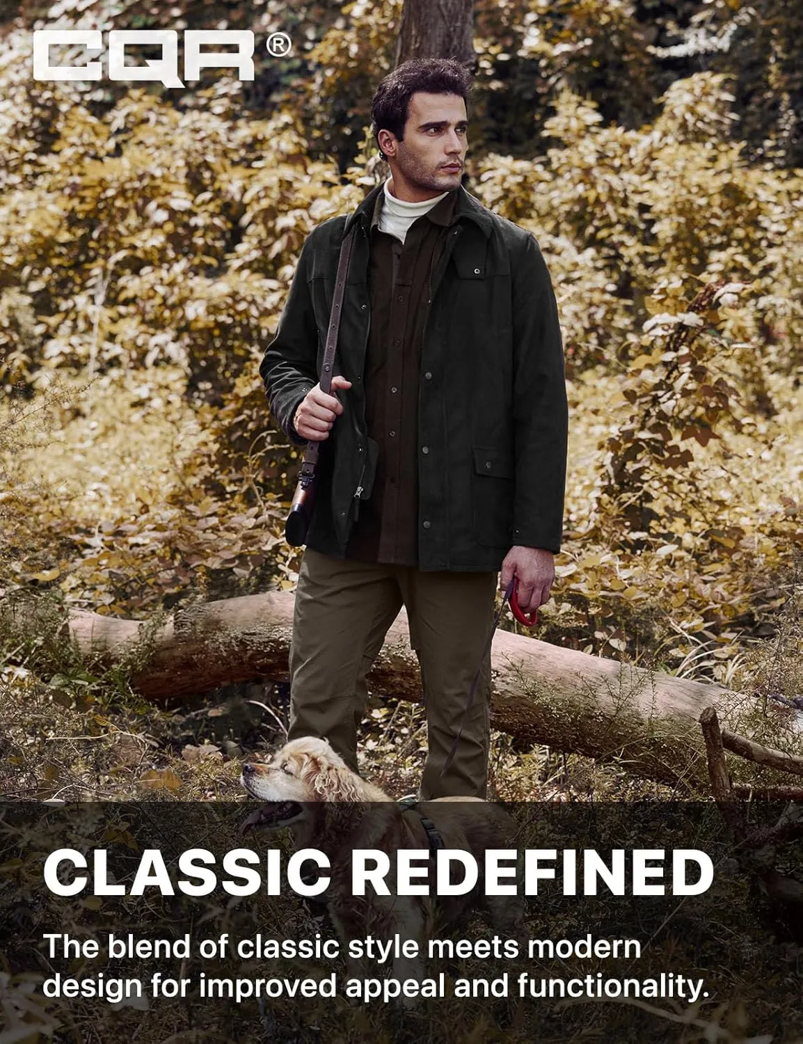 CQR Men's Flannel Lined Shirt Jackets, Long Sleeved Rugged Plaid Cotton Brushed Suede Shirt Jacket