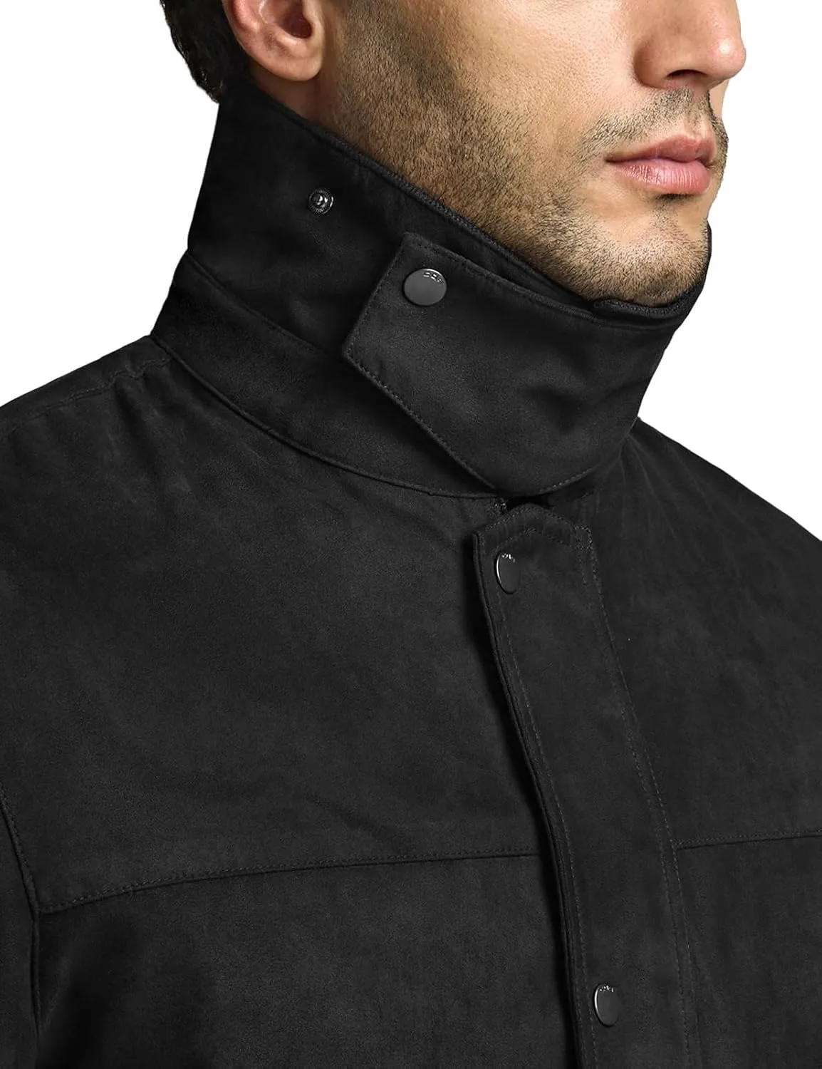 CQR Men's Flannel Lined Shirt Jackets, Long Sleeved Rugged Plaid Cotton Brushed Suede Shirt Jacket