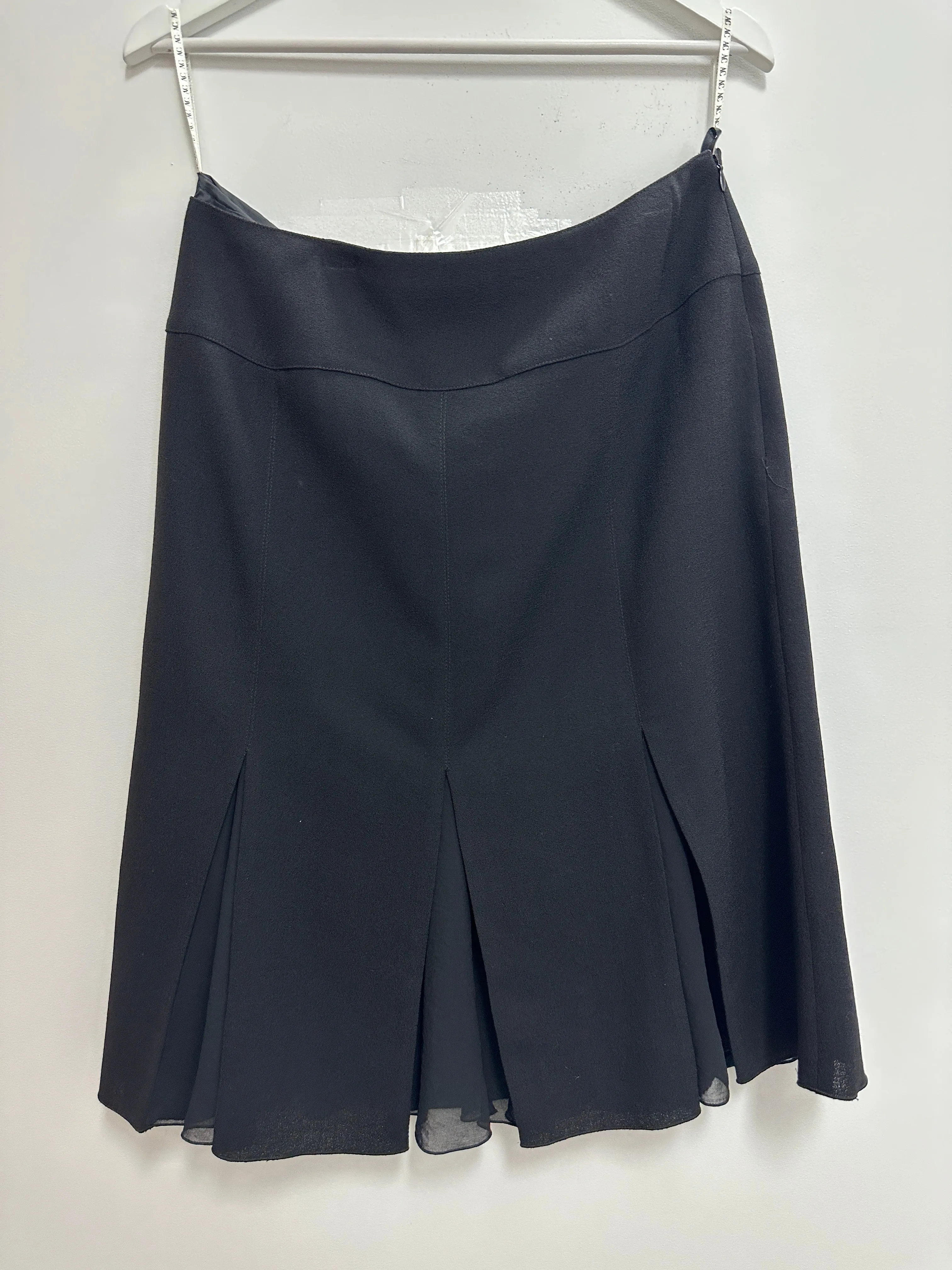High Rise Flared Skirt in Black