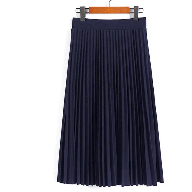 High Waist Ankle Length Skirt