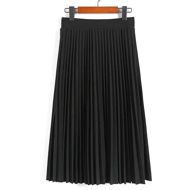High Waist Ankle Length Skirt