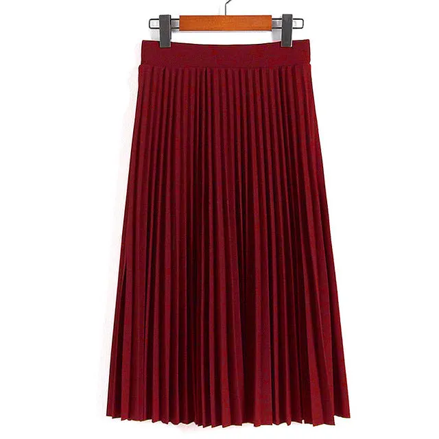 High Waist Ankle Length Skirt