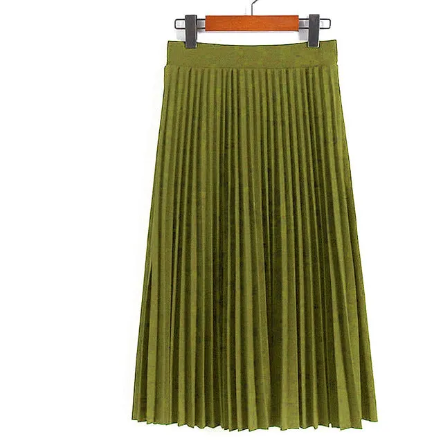 High Waist Ankle Length Skirt
