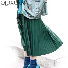 High Waist Ankle Length Skirt