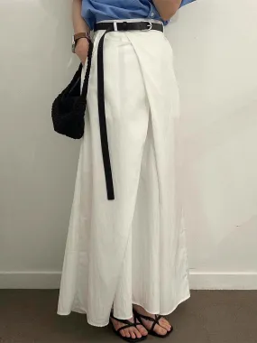 High Waist Pleated Slim Skirt