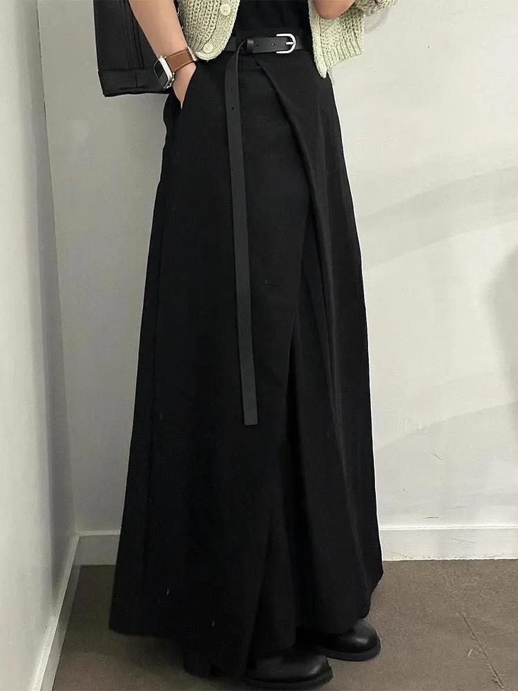 High Waist Pleated Slim Skirt
