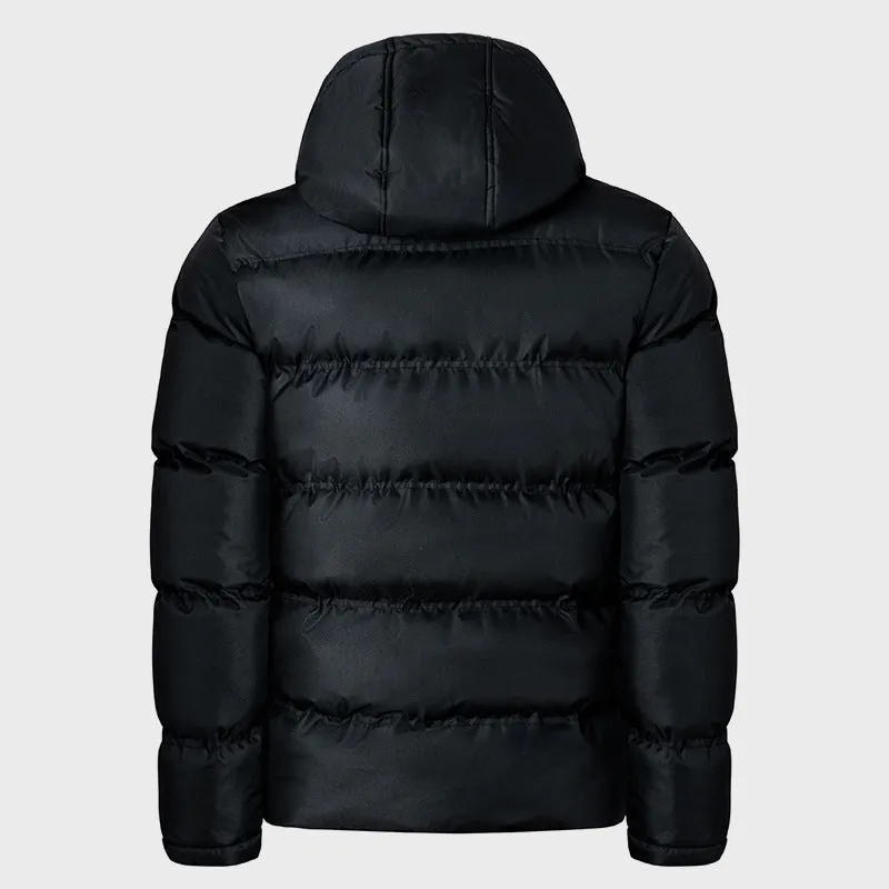 Hooded Regular Fit Down Jacket All Weather Coats For Men