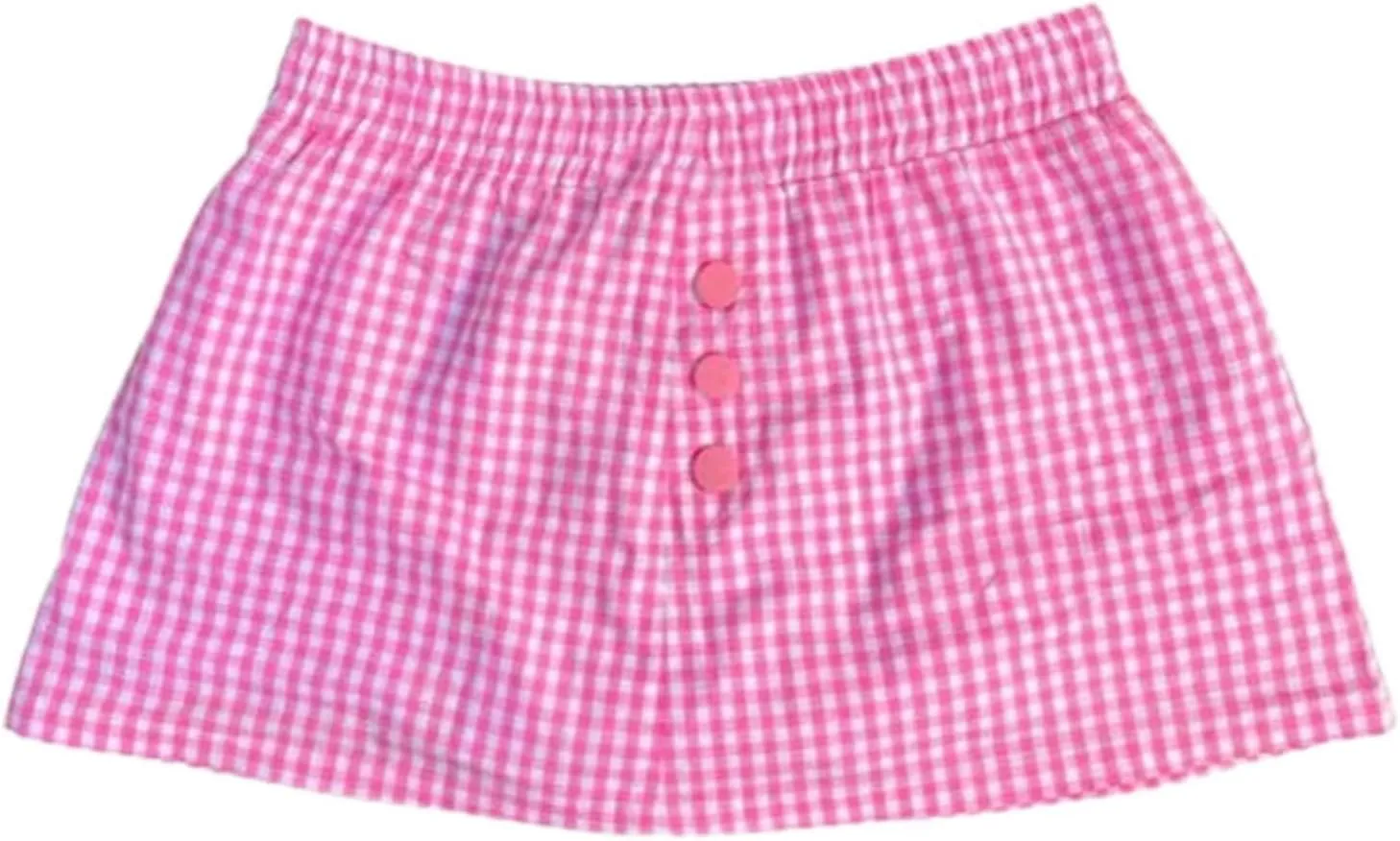 Maxi Skirts for Women Short High Elastic Waist Button Casual Plaid Loose Fit Y2K Mini Skirts Trendy Clothes