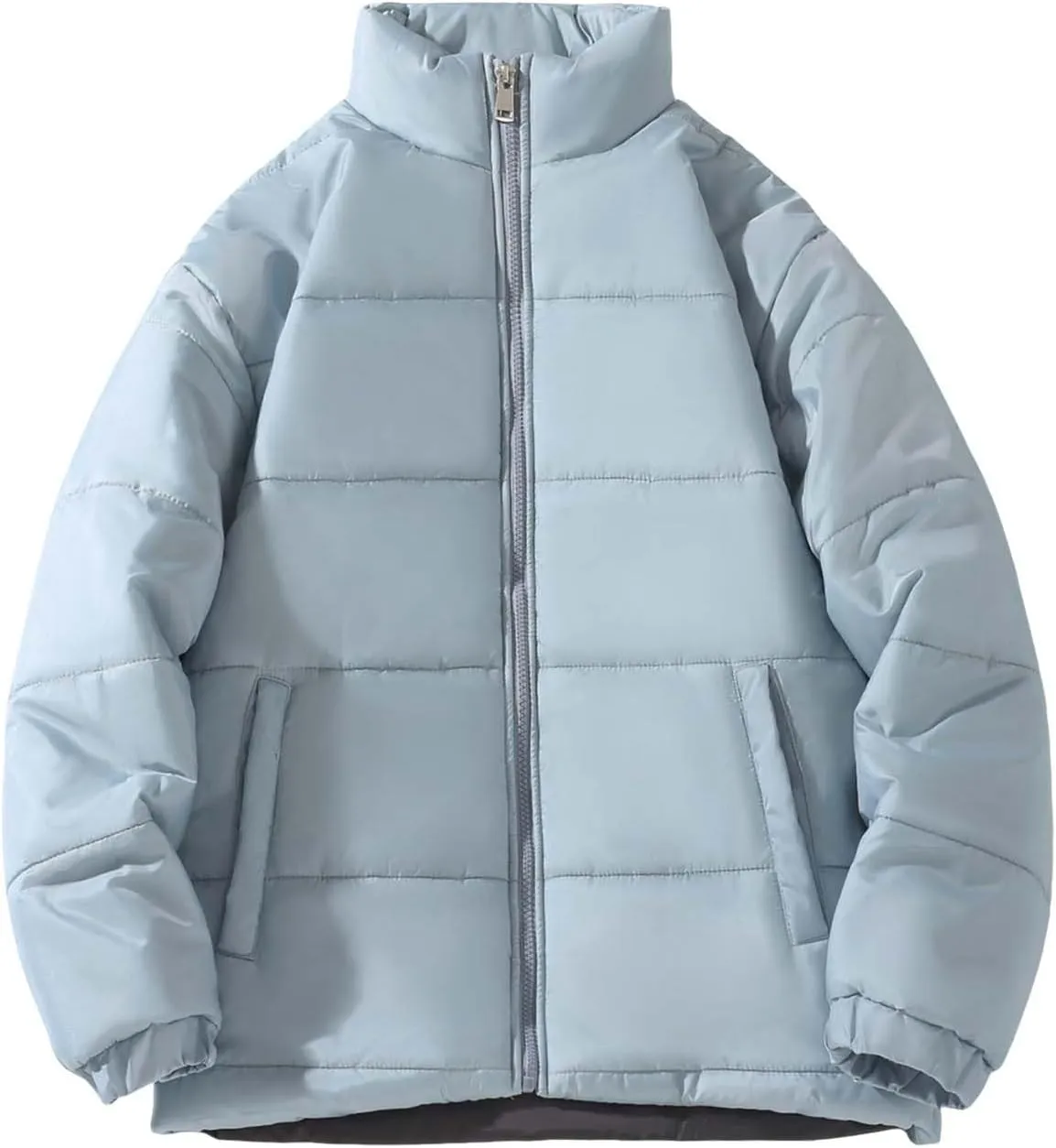 Men's Winter Puffer Jacket Thicken Cotton Down Coat Essentials Lightweight Jacket Travel Padded Jacket
