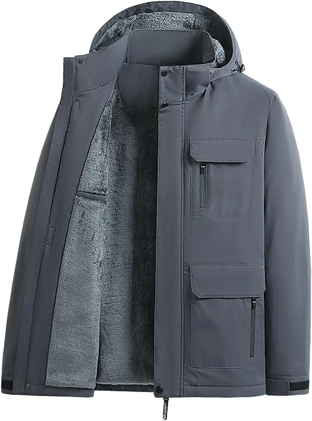 Men's Winter Skiing Jackets Fleece Warm Waterproof Thickened Softshell Jacket Insulated Thermal Windbreaker Parka