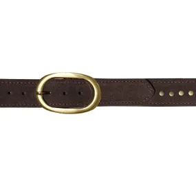 Oval Classic Studded - Chocolate Suede