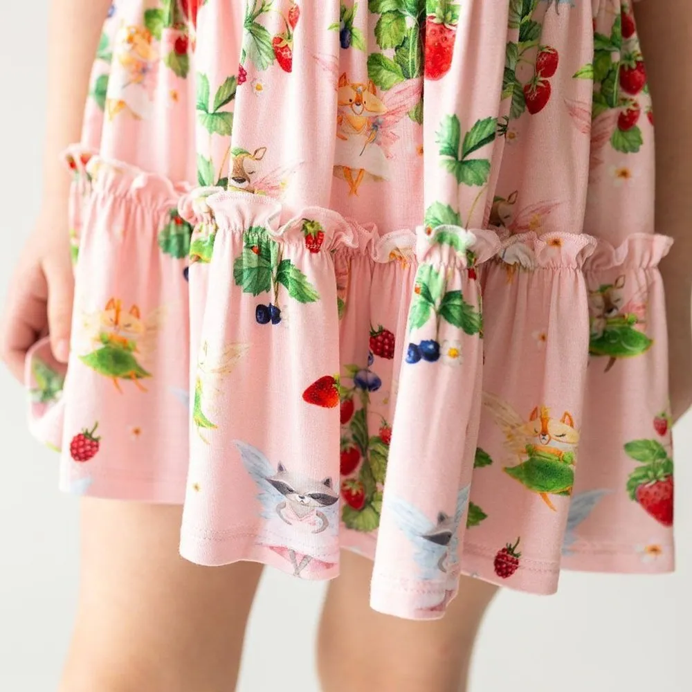Posh Peanut Annabelle Flutter Sleeve Tiered Dress