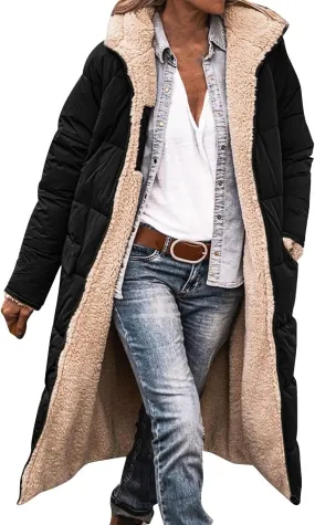 Prime 2024 Today Deals Long Coat Women Puffer Coat Women Down Hooded Coat Women Rain Coats for Women Sweater Women's Womens Long Trench Coats Winter