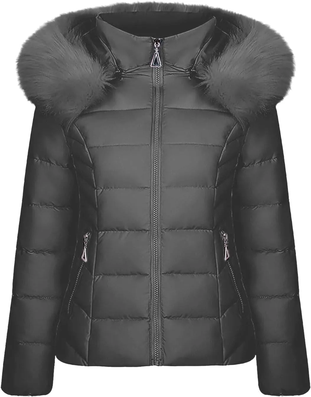 Quilted Down Jackets Women Winter Thicken Coats Plus Size Warm Jacket Zip Up Puffer Coat Baggy Short Down Coats