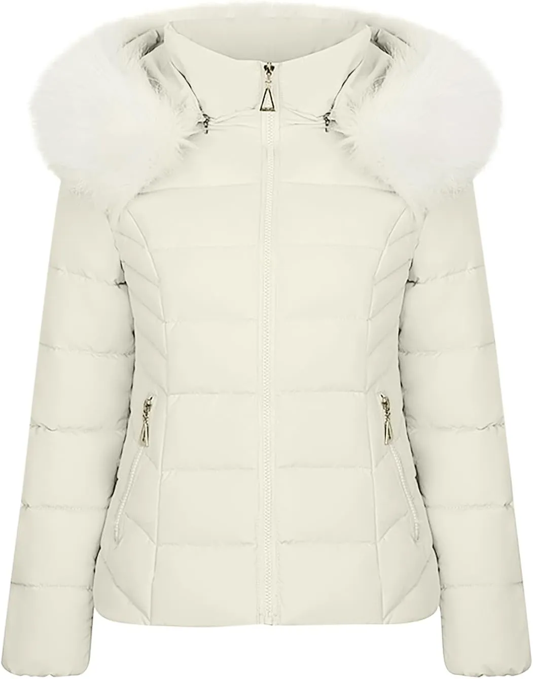 Quilted Down Jackets Women Winter Thicken Coats Plus Size Warm Jacket Zip Up Puffer Coat Baggy Short Down Coats