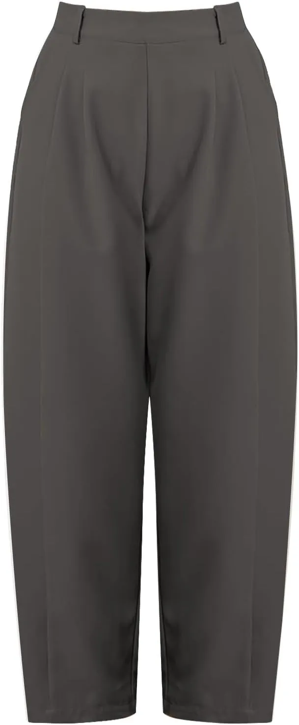 Women Dress Pants High Waist Straight Leg Casual Trousers Summer Baggy Stretch Business Work Pants with Pockets 2025