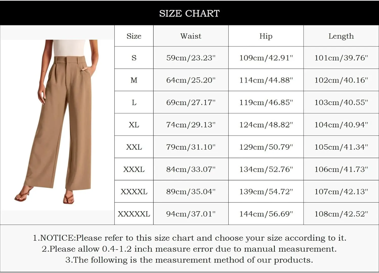 Womens Wide Leg Pants High Waisted Business Casual Summer Dress Pants Loose Palazzo Long Work Trousers with Pockets