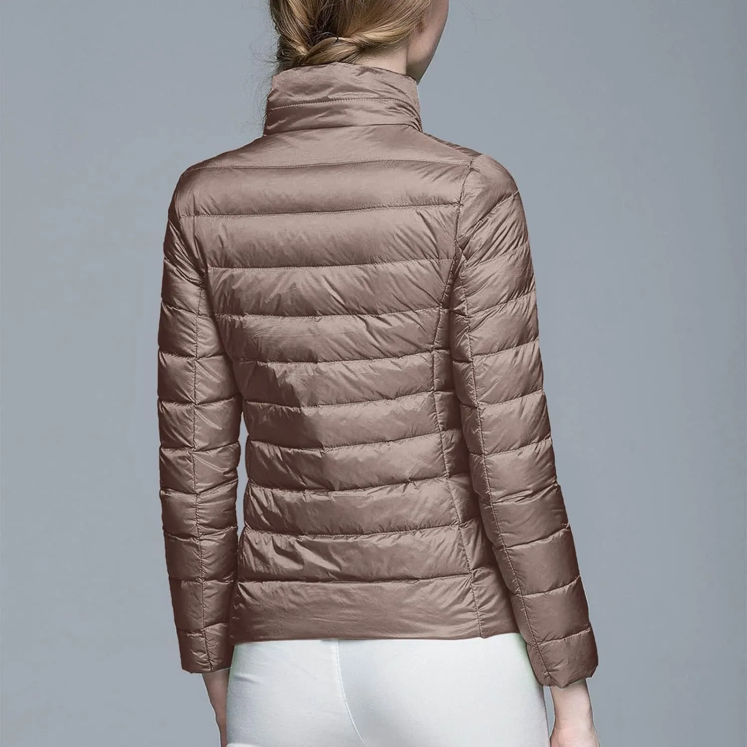 Women's Winter Down Long Jacket Thickened Puffer Warm Coat Warm Packable Down Jackets Slim Fit Hooded Jacket