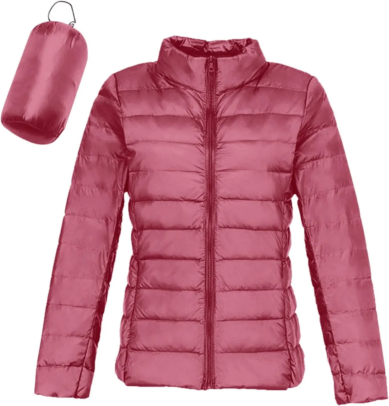 Women's Winter Down Long Jacket Thickened Puffer Warm Coat Warm Packable Down Jackets Slim Fit Hooded Jacket