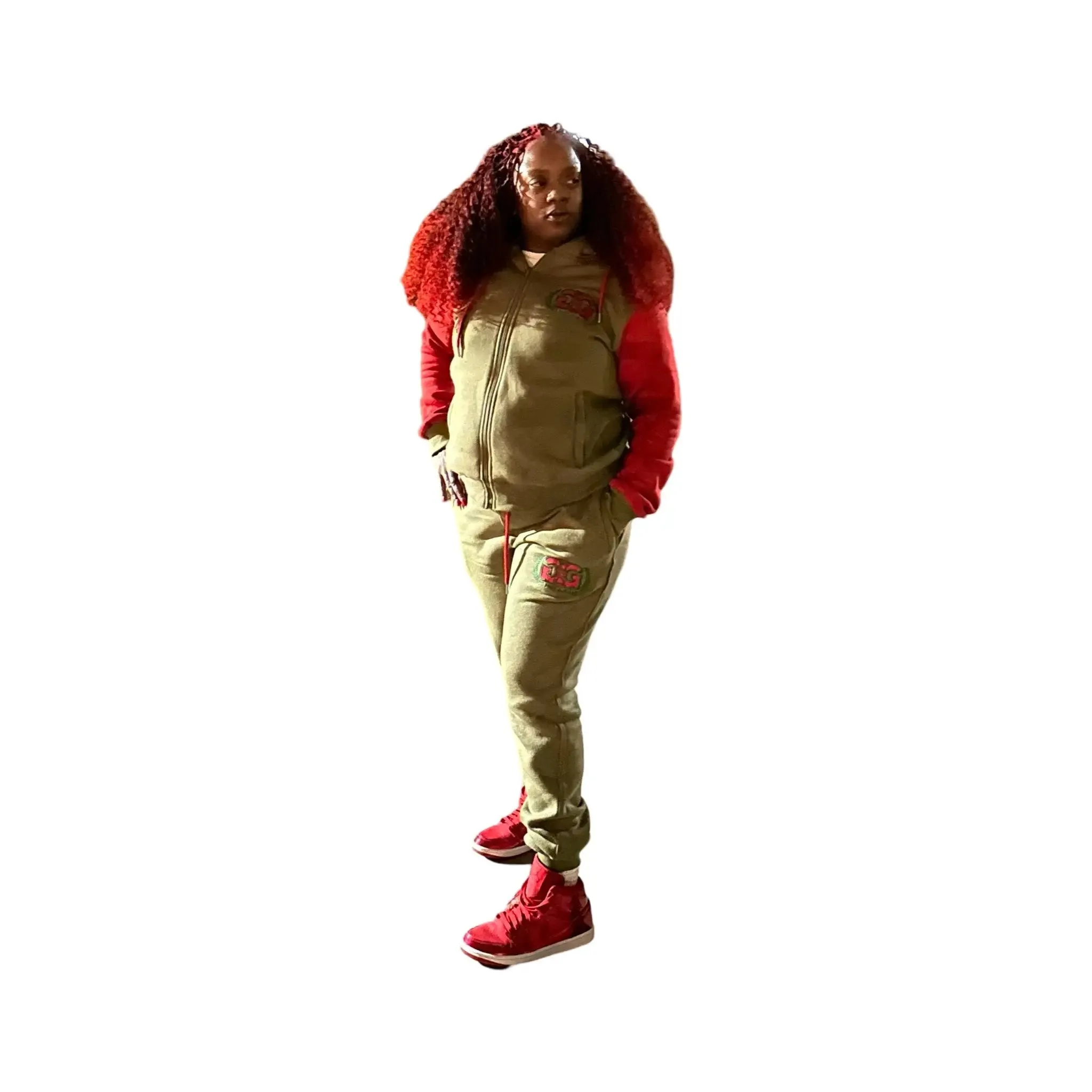 Women's  Zip Up Sweat Suit|Custom Casual Athleisure Set"