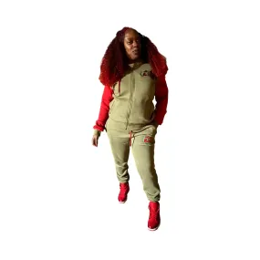 Women's  Zip Up Sweat Suit|Custom Casual Athleisure Set"