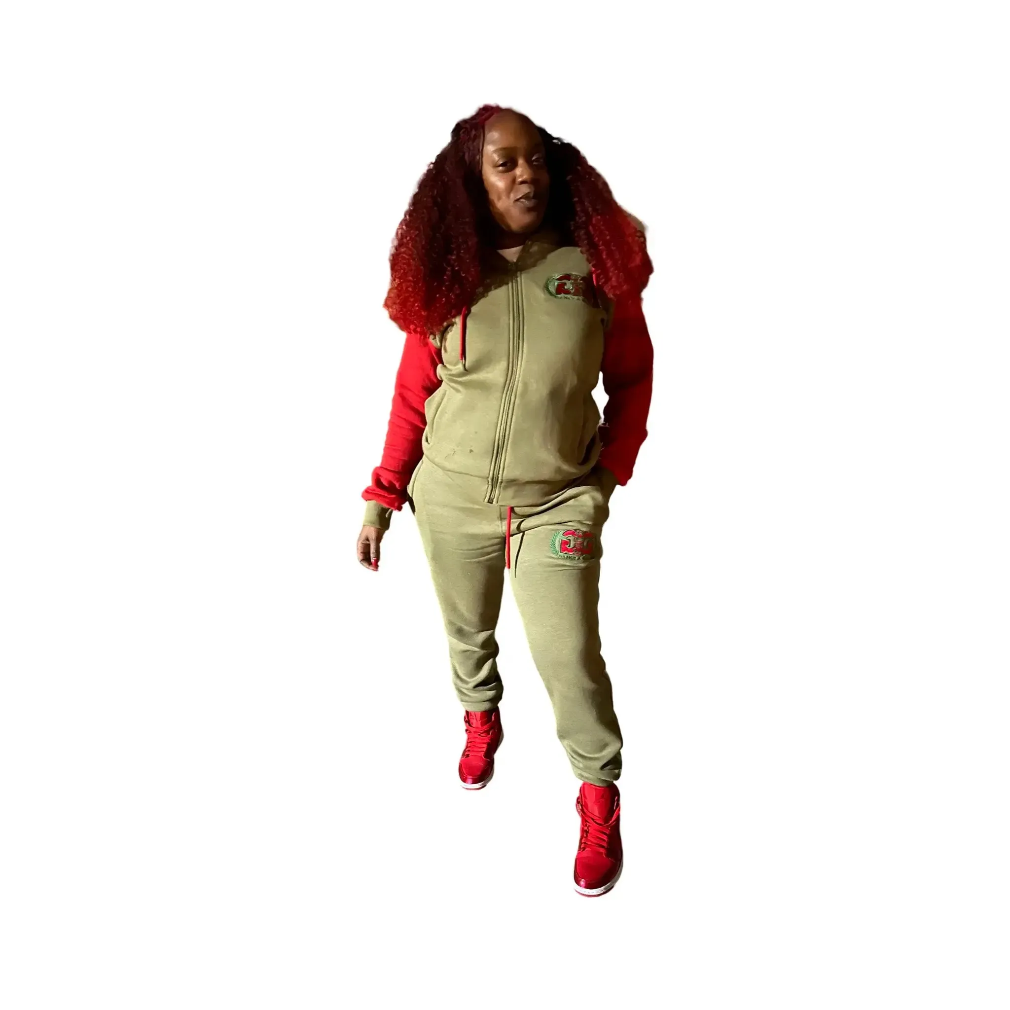 Women's  Zip Up Sweat Suit|Custom Casual Athleisure Set"